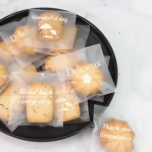 Tas Kemasan Segel Panas Kue Bulan Biji-bijian Kacang Roti Biskuit Kemasan Plastik Tas Makanan Penutup untuk Toko Roti