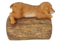 Statue de chiot en résine noire, décoration de jardin, Statue couleur solide, jouet pour Golden Retriever, garçonnet de chien