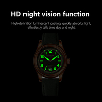 Montres pour hommes élégantes en bronze de luxe avec cristal saphir, étanches, bracelet en nylon, charme de plongée, mécaniques Miyota 9015 automatiques