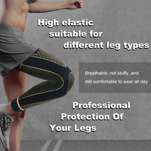 <span class=keywords><strong>Support</strong></span> de jambe de Compression tissu de cuivre absorbant la sueur orthèse de protection de jambe élastique élevée - Product Image 2