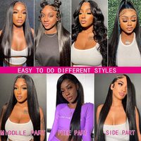 Perruque frontale HD en dentelle, cheveux humains, sans colle, bouclés birmans, cuticules alignées, pour femmes noires