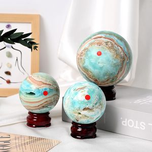 Wholesale Natural Healing <b>Crystal</b> Spheres Polished Quartz Gem Hemimorphite <b>Crystal</b> <b>Ball</b> for Feng Shui Decoration - Product Image 6