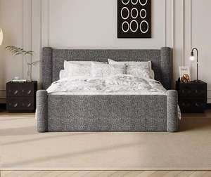 <b>Queen</b> Size Bedroom <b>Bed</b> <b>with</b> Comfort Soft <b>Storage</b> Upholstered Popular Design Wooden <b>Frame</b> Steel Support for Adult Home Furniture - Product Image 2