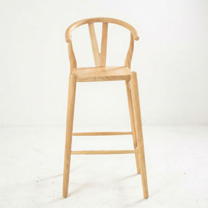 Solid Wood Bar Chair Wooden Counter <b>Stool</b> Modern Back Chair for Restaurant Kitchen Home Bar <b>Dining</b> Living Room - Product Image 1