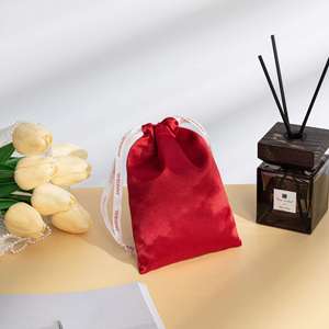 Custom Small Reusable Satin Gift <b>Cloth</b> <b>Bag</b> Cosmetic Wig Gift Storage <b>Bags</b> Drawstring Packaging Pouch for Jewelry - Product Image 3