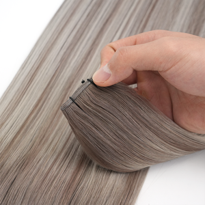 Extensions <span class=keywords><strong>de</strong></span> <span class=keywords><strong>cheveux</strong></span> humains Genius Wefts, <span class=keywords><strong>nouvelle</strong></span> tresse invisible à cuticules alignées, fabriquées à la main, qualité russe, vente en gros Lanxun - Product Image 1