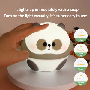 Lámpara Nocturna de Silicona con Forma de Panda <span class=keywords><strong>Mr</strong></span>.Pa, Recargable por USB, para Decorar el Dormitorio del Bebé, Regalo Infantil, Mesita de Noche, Escritorio - Product Image 3