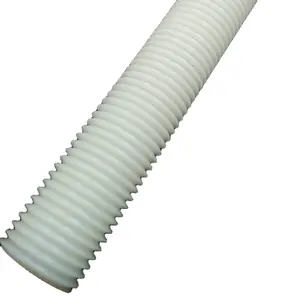 Branco Venda Quente Qualidade Grosso Fino parafusos Máquina Threaded Plastic Nylon Thread rod
