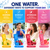 Poudre d'hydratation électrolytique 4-en-1 OEM avec créatine et magnésium en sachets pour l'entraînement matinal et la nuit, saveurs assorties