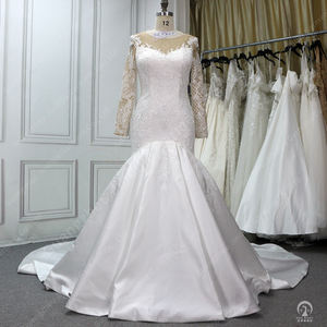 Nouveau best-seller Petticoat à la mode Livraison directe <span class=keywords><strong>Robe</strong></span> <span class=keywords><strong>de</strong></span> <span class=keywords><strong>mariée</strong></span> sirène royale élégante grande taille pour femmes <span class=keywords><strong>avec</strong></span> décoration en dentelle - Product Image 5