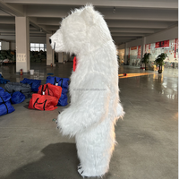 Efun Mascotte gonflable d'ours polaire géant blanc de 2m de haut pour la publicité Cosplay & Parties-Costume en peluche de style dessin animé pour adultes