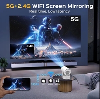 Projecteur Android portable rechargeable X10 Mini, home cinéma, veilleuse, haut-parleur intégré, lampes LED, courte portée, WiFi