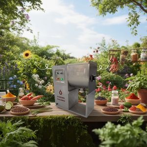 Mélangeur à ruban horizontal Kandemir 50L en acier inoxydable à vitesse variable et double rotation pour aliments, épices, aliments pour animaux et produits chimiques - Product Image 2