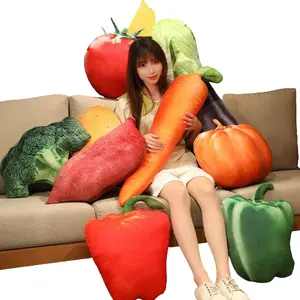 T048 Simulation Fruit Plushies Stuffed Plush Pillow Vivi Decoration Vegetable Cushion