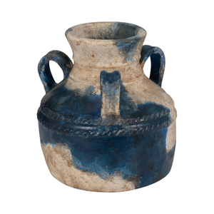 Vaso in terracotta con tre manici per l'arredamento del soggiorno, complemento d'arredo casual per ingresso, camera da letto, ufficio, mensola - Product Image 3