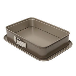 Moule à gâteau rectangulaire à fond amovible 11x7 pouces (28x19 cm), revêtement antiadhésif durable. Nettoyage facile pour la pâtisserie (brun clair) - Product Image 5