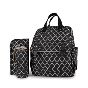 Sac de voyage pour poussette super léger et isotherme à rayures, double bandoulière, avec tapis absorbant et poche séparée pour biberon - Product Image 6