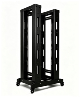Rack ouvert à deux colonnes et double rail de 19 pouces 9U 550*500*600MM en acier laminé à froid SPCC, profondeur 600 mm, mobile.
