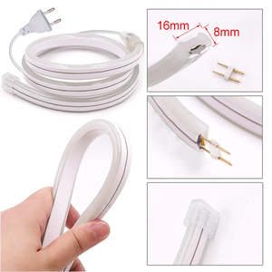 AC110V 220V luces de neón impermeables <span class=keywords><strong>8</strong></span>*16mm SMD2835 IP67 100 m/rollo PVC iluminación exterior silicona Flexible Led tira de neón - Product Image 6