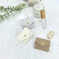 Jolie pochette en tissu pour bijoux avec fermeture à pression, anti-oxydation, personnalisable, 14*6