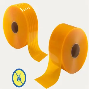 Rideau en bande PVC jaune anti-insecte de 2mm Rideaux en bande colorés en PVC