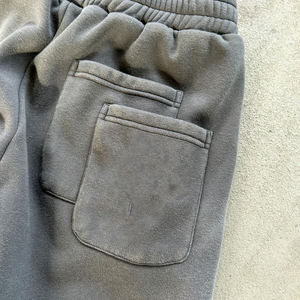 Kustom Streetwear batu permata Hoodie berlian buatan asam cuci Vintage matahari pudar Dtg cetak berat Hoodie Set tracksuit untuk pria - Product Image 3