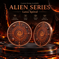 Pièce de monnaie interstellaire en cuivre pur 999 de 1 oz, 3D en relief, colorée UV, effet proof-like, Voyageur Galactique, Artisanat Métallique Artistique, Objet de collection