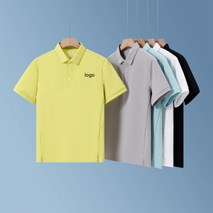 Polo de Manga Corta para Hombre, Diseño Básico, Transpirable, Corte Ajustado, Algodón a Rayas, Estilo Deportivo para Uso Casual y Atlético - Product Image 1
