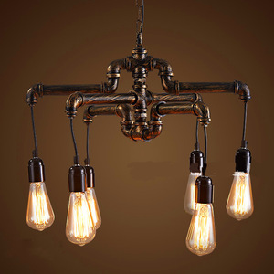 Candelabro de estilo nórdico Sputnik Design Loft Industrial Light Luiggi Matt Black Steam Punk Lámpara de techo - Product Image 3