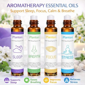 Aceite Esencial de Aromaterapia Personalizado, Diluido, Marca Privada, 0.33oz, Roll-on, Menta, Orégano, Árbol de Té, Hierba Limón, Eucalipto, Lavanda - Product Image 1