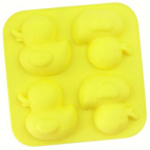 Eco-Friendly Custom Logo Soap <b>Hand</b> Make Cake Tools Candle <b>Mold</b> Silicone 4 Hole Duck Shape Cute Animal OEM\ODM - Product Image 3