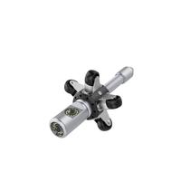 Caméra d'inspection de canalisation rotative à 360°, écran IPS+1080P de 9 pouces, émetteur 512 Hz, compteur métrique, clavier