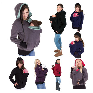 Nouveau design de transport pour femmes, sweat à capuche avec pochette kangourou, vêtements de maternité, <span class=keywords><strong>veste</strong></span> multifonctionnelle pour femmes, vente en gros - Product Image 6