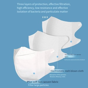 Bán Buôn 3D Ba Chiều Mặt Nạ Dùng Một Lần Unisex Mùa Thu Mùa Đông Ba Lớp Chống Bụi Ánh Sáng Thoáng Khí Giảm Béo Mặt Nạ - Product Image 3