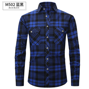 <span class=keywords><strong>Camicia</strong></span> da Uomo in Flanella a Quadri Spazzolata, Slim Fit, di Alta Qualità, a Maniche Lunghe con Doppia Tasca, per Primavera e Autunno - Product Image 4