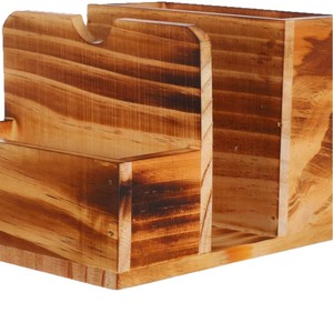 Organizador de Condimentos de Madera con Base para Botellas de Especias, Diseño Modular, Caja de Almacenamiento de Escritorio, Color Quemado - Product Image 4