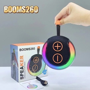 Altavoz Inalámbrico Portátil S260 con Bluetooth, Sonido Envolvente, Mini Altavoz Redondo <span class=keywords><strong>para</strong></span> Fiestas, Juegos, con Bajos Potentes y Entrada Auxiliar - Product Image 1