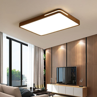 Plafonnier LED intelligent de haute qualité en fer carré et acrylique avec interrupteur de commande de couleur changeante pour salon