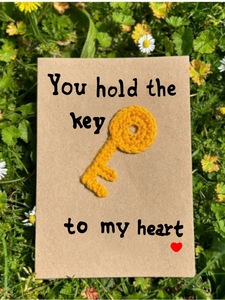 <span class=keywords><strong>Carte</strong></span> de vœux faite à la main au crochet avec un design explosif, style minimaliste moderne, papier kraft, thème amour - Product Image 6