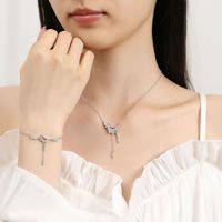 Bracelet à pampilles en argent sterling 925 plaqué rhodium, motif Lune et Osmanthus, inspiré de la déesse Laurier, idéal pour fille - Vente en gros
