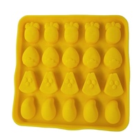 Moule en silicone alimentaire mini pour bonbons et chocolat, motifs fruits (ananas, fraise, pastèque, mangue), réutilisable, pour la pâtisserie