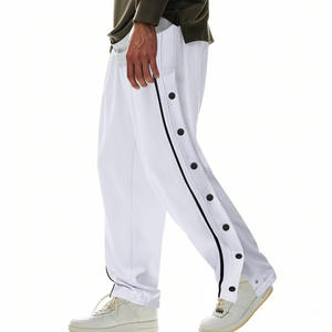 Pantalon de jogging respirant pour homme, style hip-hop américain, taille élastique, boutons et fermeture éclair latérale - Product Image 5