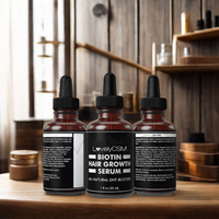 Bloqueur de DHT Repousse Caféine Biotine Qualité Sérum de Croissance Capillaire Huile de Croissance Capillaire Marque Privée Vente en Gros Bio Naturel pour Hommes