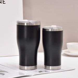 Vaso Térmico de Acero Inoxidable Curvo de 20 oz, Taza Térmica de Doble Pared con Aislamiento al Vacío y Tapa, Logotipo Personalizado, Gran Venta - Product Image 1