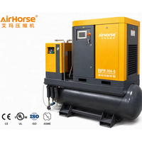 Compresseur d'air à vis sans huile 4-en-1 de 15 kW 20 CV 1,2 m³/min 16 bars Classe 0 pour découpe laser 1500W-2000W, machine de découpe plasma