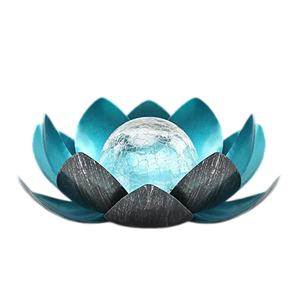 Lámpara Solar de Loto con Logotipo Personalizado al por Mayor, Lámpara de Metal Duradera con Forma de Flor, Adorno de Jardín Impermeable para Exteriores, Directo de Fábrica - Product Image 1