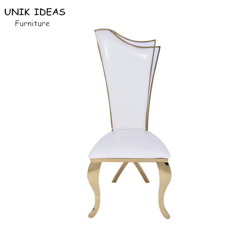 Party rental chairs wholesale gold chair decorative dining chair stainless steel chrome