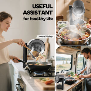 Hotte de cuisinière portable à faible bruit à aspiration forte-Bureau rechargeable pour marmite et barbecue Utilisation domestique et extérieure - Product Image 6