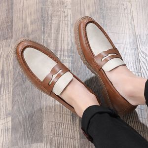 Chaussures décontractées à enfiler type mocassins Penny, tailles 39-46, design classique durable, en cuir synthétique, chaussures habillées - Product Image 5