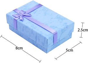 Rectangle Jewelry <b>Boxes</b> B Grade Quality Friendly Design Paper <b>Packing</b> Gift <b>Boxes</b> with Ribbon for Earrings Ring Necklace Pendant - Product Image 3